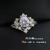 Versa Fashion Novo Vintage Vintage Galho e Folha Envoltos Anel de Diamante Brilhante Luxo Acessível High-End Anel Aberto