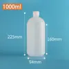 Botella líquida translúcida de boca pequeña con marcas claras, botella dispensadora de líquido, botella para muestras de reactivos, en stock