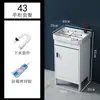 Conjunto de mueble de lavabo de pie de aluminio espacial con encimera de lavabo integrada, mueble de baño con lavabo cerámico integrado