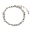 Moda Europea y Americana Nicho Diseño Simple Accesorios Personales para el Pie Cadena Hecha a Mano con Baño de Oro de 14K Acero Inoxidable Tobillera de Cadena