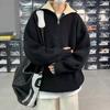 Suéter de Punto con Cuello Alto y Media Cremallera para Hombre en Otoño e Invierno, Chaqueta de Punto Holgada Estilo Perezoso para Parejas, Suéter Casual de Marca de Moda