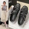 Zapatos de Ballet Retro de Moda 2026 Primavera Nuevo Estilo Correa Cruzada Punta Cuadrada Baja Versátiles Planos Zapatos Mary Jane