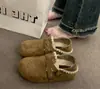 Zapatos de Felpa Perezosos Antideslizantes para Dedos del Pie Suela Gruesa Otoño e Invierno Simples para Mujer Estilo Coreano Zapatos de Algodón Zapatos Birkenstock