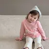 Conjunto Transfronterizo Europeo y Americano para Niñas Camiseta de Manga Larga Pantalones Acampanados Rayados Casuales Conjunto de Dos Piezas para Bebé Ropa Linda para Niños