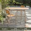Mesas y Sillas de Exterior Personalizadas, Taburetes Altos para Barra de Patio, Mesas y Sillas de Madera Plástica para Exterior, Sillas para Cafetería y Bar, Mesas de Bar, Transfronterizo