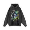 Suéter com capuz de caveira velha lavada pesada retrô americana para homens e mulheres ins high street style top de todos os jogos
