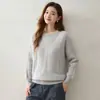Suéter de cachemira de alta gama para mujer, estilo relajado, cuello redondo, para otoño e invierno, con patrón de punto de ochos, corte holgado y tejido engrosado, perfecto como capa base o prenda de punto independiente.