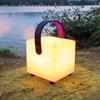 Cubo Luminoso LED Impermeable Lámpara Portátil para Estilo de Camping y Picnic Atmósfera Colorida Interior y Exterior Dormitorio Mesita de Noche Luz Nocturna