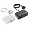 Novo Carregador de Mesa de Venda Quente Transfronteiriça 100W Padrão Europeu 3C3A Adequado para Celulares e Tablets Apple 15, Carregador Samsung Multi-Portas