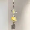 Cadena para Teléfono de Trébol de Cuatro Hojas Cadena de Adorno de Carrillón de Viento de Hoja de Arce de la Suerte Cadena de Cristal Ccd Colgante de Cámara Accesorio para Bolso