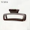 Wjia Frances Entrada Lujo Rojo Marrón Brillo Fino Pinza Agarre Chaqueta Pinza Tiburón Alto Grado Sensación Pasador Accesorios para el Cabello de Mujer en la Parte Posterior de la Cabeza