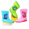 Botas de lluvia de caña media para niños Niños Niñas estudiantes de primaria forradas de polar cálidas zapatos de agua para bebé antideslizantes impermeables de algodón botas de lluvia