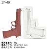 Molde de silicona para pistola tamaño de simulación, máquina de moldes de silicona para metralleta, rifle, molde de azúcar para hornear pastel, decoración de chocolate