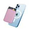 Adecuado para Magsafe Bolsa de Tarjetas de Cuero Color Sólido Bolsa de Tarjetas para Teléfono Apple Serie iPhone Adhesivo Trasero para Máquina Bolsa Magnética para Tarjetas