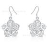 Lago Jinshi Joyería Fábrica de Joyería de Plata Precio de Fábrica Lote Directo Tendencia de Moda Coreana Pendientes de Flor Retro Comercio Exterior Caliente Deseo Suministro