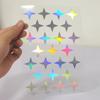 Filme a laser quatro cantos estrela lettering adesivos decoração coloridos laser adesivos instantâneos Amazon atacado
