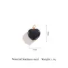 Acessórios de Colar com Pingente de Pedra Natural para Joias Transfronteiriças Exquisitos Acessórios de Colar com Pedra Coração de Pêssego Brincos Simples Feito à Mão DIY Mulheres