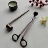 Herramienta para Vela de Aromaterapia Bronce Rojo Juego de 4 Piezas Mecha Portamechas Cortador de Velas Tapa Apagavelas Gancho de Campana Bandeja
