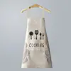 Delantales Impermeables Venta Directa de Fábrica Impermeables y Resistentes al Aceite para Hombres y Mujeres Cocina Hogar Ropa de Trabajo de Alta Calidad Al por Mayor en Stock con Impresión
