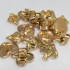 Botones Metálicos de Aleación Electroplateada Naipes Picas Corazones Tréboles Diamantes Botones en Forma de Corazón para Camisa Abrigo