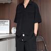 Camisa de Manga Corta 2025 Nuevo Estilo Portuario Seda de Hielo Ropa de Trabajo Camisa de Manga Corta Multibolsillos para Hombre y Mujer Tendencia Talla Grande Camisa Chaqueta para Hombre