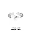 Anillo de Dedo Índice con Alas de Ángel de Venta Caliente Transfronterizo Retro para Hombres y Mujeres Anillo Personalizado de Moda de Nicho de Gama Alta para Mujeres