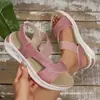 Nuevos Zapatos de Verano 2025 Talla Grande para Mujer, Sandalias Casuales Ligeras de Poliuretano con Suela Gruesa y Tira Elástica en el Talón para Mujer