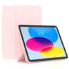 Nueva funda protectora plegable en tres partes para iPad 10 de 10.9 pulgadas, funda de silicona y cuero para Air 5, funda protectora ultradelgada de 10.2