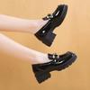 Mocasines para Mujer 2025 Otoño Suela Gruesa Estilo Japonés Pequeño Zapatos Pequeños de Cuero Estilo Británico Estilo Preppy Zapatos sin Cordones