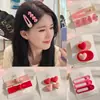 2024 Nuevo Pasador de Amor para el Cabello para Mujer Lindo Rosa Lateral Pinza para Flequillo Pequeño Adorno para la Cabeza Pasador Dopamina