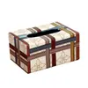 Caja de Pañuelos de Papel Texturizada para Uso Doméstico, Impermeable y Resistente al Desgaste, Logo Personalizable, Caja de Almacenamiento de Cuero para Oficina y Hotel, Moderna y Sencilla