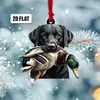 Caza de Patos Nuevo Producto Transfronterizo Acrílico Colgante Plano para Coche Llavero Decoración Decoración del Hogar Regalo