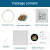 Paquete de Materiales para Bordado DIY de Primavera con Hongos, Papel Hidrosoluble, Bordado a Mano, Pegatinas Auxiliares para Bordado