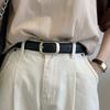 Coreia do Sul Cinto Feminino Minimalista de Primavera e Verão Casual Moda Combina com Tudo Estilo Coreano Cinto de Couro de Vaca Couro Genuíno Cinto para Jeans Novo