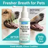Kineshinex Spray Refrescante de Hálito para Gatos e Cachorros Solução de Limpeza para Higiene Oral de Pets Fórmula Suave à Base de Plantas