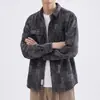 Nueva camisa casual transfronteriza para hombre para primavera y otoño, jacquard a cuadros, corte holgado, versátil, chaqueta camisa de mezclilla para hombre