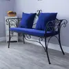 Banco Largo Silla Doble para Estacionar Estilo Europeo Dorado Resistente Sofá Cama de Hierro Mesa de Café de Ocio Simple para Interiores y Exteriores