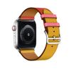 Adecuado para Apple Watch Iwatch6/Se/5/4/3 Generación Correa de Apple Watch de Cuero Hermes de Color Contrastante de Bucle Único