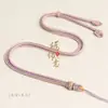 Cordão para Pingente DIY Pingente de Jade Cordão para Colar Dourado Artesanal Trançado Nó de Escama de Dragão Ajustável Nó de Cauda de Fênix Cordão de Jade Atacado