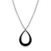 Venta al por mayor de fabricante Venta caliente transfronteriza europea y americana Nuevo collar de cerámica y acero de titanio con corte hueco de gota de agua simple de 20 mm para mujer
