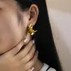 Brincos Europeus e Americanos de Formato Irregular Atacado Elegante Retro Temperamento Galvanoplastia de Ouro Real Moda de Nicho Brincos Personalizados
