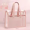 Bolsa Tote Tridimensional para Provas de Estudante, Bolsa Transparente para Provas e Documentos, Bolsa de Armazenamento Classificada por Matéria para Estudantes, Bolsa para Documentos do Vestibular