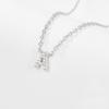 Colar Jingxu Prata de Lei 925 26 Letras Luxo Leve High-end Corrente para Clavícula Letra Cravejada de Diamantes Joias Transfronteiriças de Comércio Exterior para Mulheres
