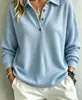 Moda Transfronteriza Europea y Americana Botón de Moda Tejido Waffle Otoño 2026 Nuevo Suéter de Color Sólido Ropa para Mujer