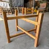 Patas de Mesa de Madera Maciza al por Mayor para Banquetes, Bodas, Puestos de Comida, Restaurantes Rústicos, Mesas de Comedor, Mesas Redondas de Madera Maciza y Patas de Mesa a Juego