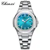 CHENXI Amanecer Reloj de Pulsera de Acero Transfronterizo Pareja Luminoso Impermeable Moda Calendario de Negocios Reloj de Cuarzo para Hombre y Mujer 8222