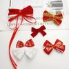 Natal Ano Novo flanela gravata borboleta diagonal Acessórios de cabeça infantil acessórios para roupas bolsas diy decoração
