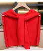 Chal de Punto con Hilo de Alma para Mujer, Ropa Exterior de Primavera y Otoño, Chal para Hombros de Color Sólido, Cárdigan Delgado, Bufanda de Cuello Falso Nudo de Verano