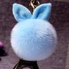 Pingente de Bolsa Chaveiro de Bola de Pelo Coelho Sintético Pingente para Carro Pingente de Bola de Pelo Chaveiro de Pelúcia Feminino