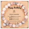Pulsera de Cuentas de Piedra Natural Nueva de Amazon Europea y Americana Regalo de Cumpleaños Navidad Piedra Emperador Polvo Cebra
